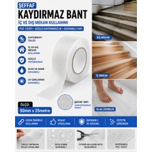 Akyelone Şeffaf Havuz Banyo Küvet İç ve Dış Mekan Merdiven Kaydırmaz Kaymaz Bant 50mm x 25mt