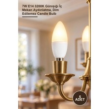 Yenilig 5 Adet CT-4079G Buji LED Ampul – 7W E14 3200K Günışığı Iç Mekan Aydınlatma, Dim Edilemez Candle Bulb