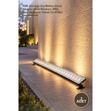 Yenilig 2 Adet LED Wall Washer – 30W Günışığı Dış Mekan Duvar Yıkayıcı (Wall Washer), IP65, Nem ve Buhar Filtreli CT-4796G