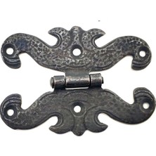 Pileli Store Antika Tarz Dekoratif Pirinç Kelebek Menteşe - 63X45 Mm, Oksit
