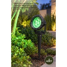 Yenilig 5 Adet CT-7304Y Bahçe Kazığı LED Aydınlatma – 12W Power LED Yeşil Işık, Toprak Kazıklı Dış Mekan Spot, Peyzaj Garden Stake Outdoor Spotlight