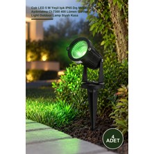 Yenilig 4 Adet CT-7300Y Bahçe Armatürü – Cob LED 5 W Yeşil Işık IP65 Dış Mekan Aydınlatma CT-7300 400 Lümen Garden Light Outdoor Lamp Siyah Kasa