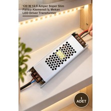Yenilig 1 Adet CT-2675 Şerit LED Trafosu – 120 W 12,5 Amper Süper Slim Fansız Klemensli Iç Mekan LED Driver Transformer
