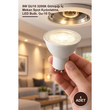 Yenilig 1 Adet CT-4215G Çanak LED Ampul – 8W GU10 3200K Günışığı Iç Mekan Spot Aydınlatma, LED Bulb, Gu-10 Duy