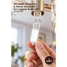 Yenilig 3 Adet CT-4221B G9 LED Kapsül Ampul – 3W 6400K Beyaz Işık, Iç Mekan Armatürleri Için Capsule Bulb LED