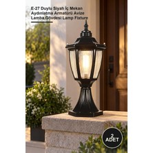 Yenilig 2 Adet CT-7111 Parma Armatür – E-27 Duylu Siyah Iç Mekan Aydınlatma Armatürü Avize Lamba Gövdesi Lamp Fixture