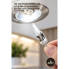 Yenilig 4 Adet CT-4255B G4 LED Kapsül Ampul – 3W 12V Beyaz (6400K) 195 Lm Iç Mekan Aydınlatma G4 Duy LED Capsule Bulb