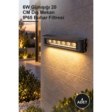 Yenilig 4 Adet CT-4694G Gold Wall Washer Duvar Aydınlatması – 6W Günışığı 20 cm Dış Mekan IP65 Buhar Filtresi