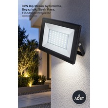 Yenilig 5 Adet CT-4657 LED Projektör – 30W Dış Mekan Aydınlatma, Beyaz Işık, Siyah Kasa, Floodlight Projector