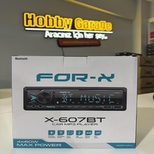 For-X X-607BT Oto Teyp 4X60 USB Aux Bluetooth Sd Hızlı Şarj