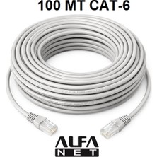 Alfanet 100 Metre Cat6 Utp  23 Awg Cca Solid Modem, Router, Switch  Ethernet / İnternet Kablosu ( kutulu =