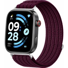 MMP Shop Xiaomi Redmi Watch 4 / 5 / 6 Uyumlu Hasır Örgü Spor Cırtlı Kordon