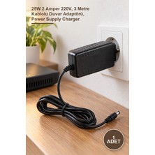 Yenilig 1 Adet Fişli Adaptör CT-2551 – 25W 2 Amper 220V, 3 Metre Kablolu Duvar Adaptörü, Power Supply Charger