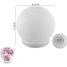 Belirtilmemiş Silikon Kalıp Taş Tozu Parafin Ithal Dekoratif Küre Küçük Tealight Mumluk Kalıbı Epoksi