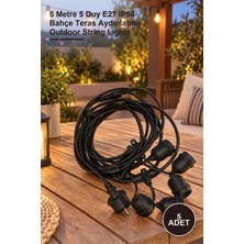 Yenilig 5 Adet CT-7069 Sarmaşık Sıralı Dış Mekan Armatür – 5 Metre 5 Duy E27 IP64 Bahçe Teras Aydınlatma Outdoor String Lights
