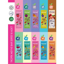 Mixmey Tropik Meyve Bar Serisi 10 Adet | Sağlıklı Atıştırmalıklar – Vegan, Glutensiz (20GR X 10 ADET)