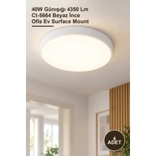Yenilig 4 Adet CT-5664G Sıva Üstü LED Panel – 40W Günışığı 4350 Lm CT-5664 Beyaz Ince Ofis Ev Surface Mount