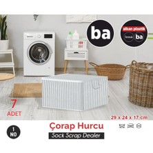 Çorap Hurcu Düzenleyici Tutma Kulplu Organizer Saklama Kutusu Hurç  No1- BA032-( 7 Adet )