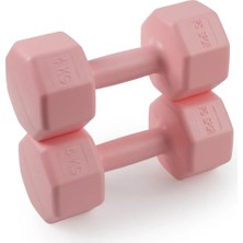 PS Spor 2 Adet 4 kg Pembe Dambıl Seti – 8 kg Toplam Ağırlık, Fitness ve Evde Egzersiz