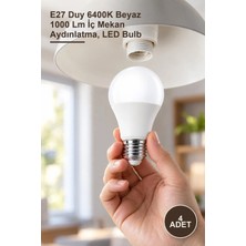 Yenilig 4 Adet CT-4266B CT-4266 12W LED Ampul – E27 Duy 6400K Beyaz 1000 Lm Iç Mekan Aydınlatma, LED Bulb