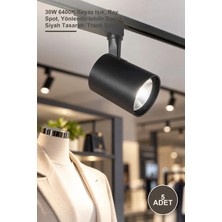 Yenilig 5 Adet LED Ray Spot Armatür CT-5334B – 30W 6400K Beyaz Işık, Ray Spot, Yönlendirilebilir Başlık, Siyah Tasarım, Track Spotlight