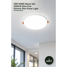 Yenilig 1 Adet CT-5663B CT-5663 X-Plus LED Panel – 35W 6400K Beyaz Işık 3200LM Ultra Ince Gömme Slim Panel Light