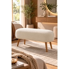 Yg Decor Lona Bukle Kumaş Modern Bench Puf Çok Amaçlı Yatak Ucu ve Antre Bankı