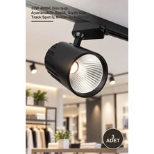 Yenilig 3 Adet LED Ray Spot Armatür CT-5315K – 33W 4000K Gün Işığı, Ayarlanabilir Başlık, Siyah Cob Track Spot Iç Mekan Aydınlatma
