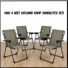 Argeus Uyguna-Yakala Haki 4 Adet Katlanır Kamp Sandalyesi SETI-TAB.357