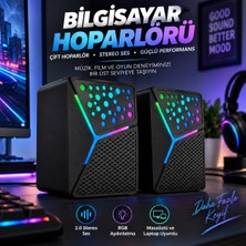 Sanal Ticaretiniz Bilgisayar Hoparlörü Çift Hoparlör Stereo Ses USB Güçlü Masaüstü Speaker Laptop Pc Uyumlu