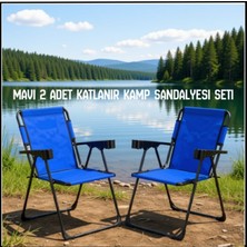 Argeus Uyguna-Yakala Mavi 2 Adet Katlanır Kamp Sandalyesi SETI-TAB.363