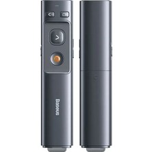 Baseus Orange Dot Usb-A ve Usb-C Alıcılı Kırmızı Lazerli Kablosuz Sunum Kalemi Kumandası ACFYB-B0G