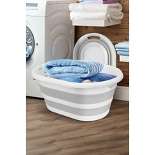 Silky Real 55 x 35 Katlanabilir Silikon Çamaşır Sepeti - Magic Vip Akordiyon Katlanır Sepet %30 Silikon, %70 P