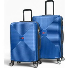 Away Quell Model 2’li Orta Boy + Büyük Boy Çivit Mavisi Valiz Seti
