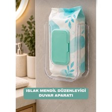Beyzana Islak Mendil Düzenleyici Duvar Aparatı Mutfak ve Banyo Islak Mendil Kutusu