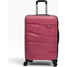 Away Dalgalı Model Orta Boy Fuşya Valiz