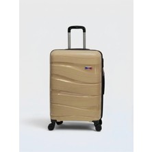 Away Dalgalı Model Orta Boy Gold Valiz