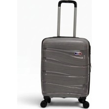 Away Dalgalı Model Kabin Boy Antrasit Valiz