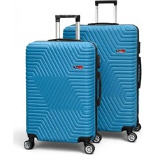 Away Dc Model 2’li Orta Boy + Büyük Boy Turkuaz Valiz Seti