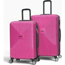 Away Quell Model 2’li Orta Boy + Büyük Boy Fuşya Valiz Seti