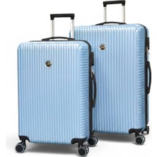 Away Grand Model Orta Boy + Büyük Boy Bebe Mavi Valiz Seti