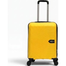 Away Çizgili Model Kabin Boy Sarı Valiz