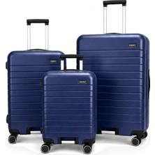 Away Prime Model 3’lü Kabin Boy + Orta Boy + Büyük Boy Lacivert Seti