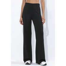 Hiccup Kadınlar Yüksek Bel Düz Kesim Modal Touch Eşofman Altı Siyah