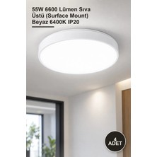Yenilig 4 Adet CT-5665B CT-5665 x Plus 55W LED Panel Armatür – 55W 6600 Lümen Sıva Üstü (Surface Mount) Beyaz 6400K IP20