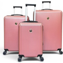 Away Grand Model Kabin Boy + Orta Boy + Büyük Boy Rosegold Valiz Seti