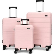 Away Prime Model 3’lü Kabin Boy + Orta Boy + Büyük Boy Toz Pembe Seti