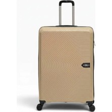 Away Çizgili Model Büyük Boy Gold Valiz