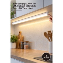 Yenilig 2 Adet CT-2469G T5 Ledli Bant Armatür – 20W Günışığı 3200K 117 cm Anahtarlı Eklenebilir Smd LED Tube Light