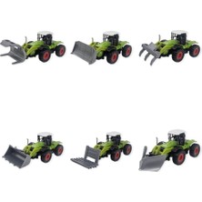 6'lı Set Farm Mini Oyuncak Traktör - 14 cm Çiftlik Araçları (Lisinya)
